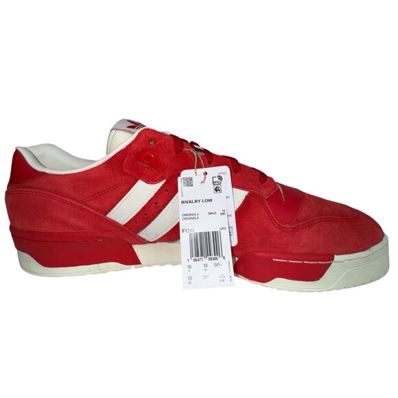 Adidas Rivalry Low Scarlet Size 19 Red Sneaker Shoe Big Tall Rare Size Retro New - Picture 2 of 9